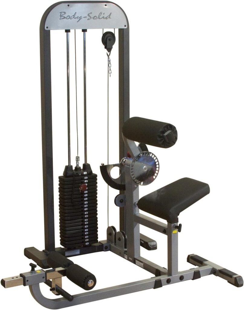 Body-Solid GCAB-STK Pro Select Ab and Back Machine with 210-Pound Weight Stack, Home and Commercial Gym