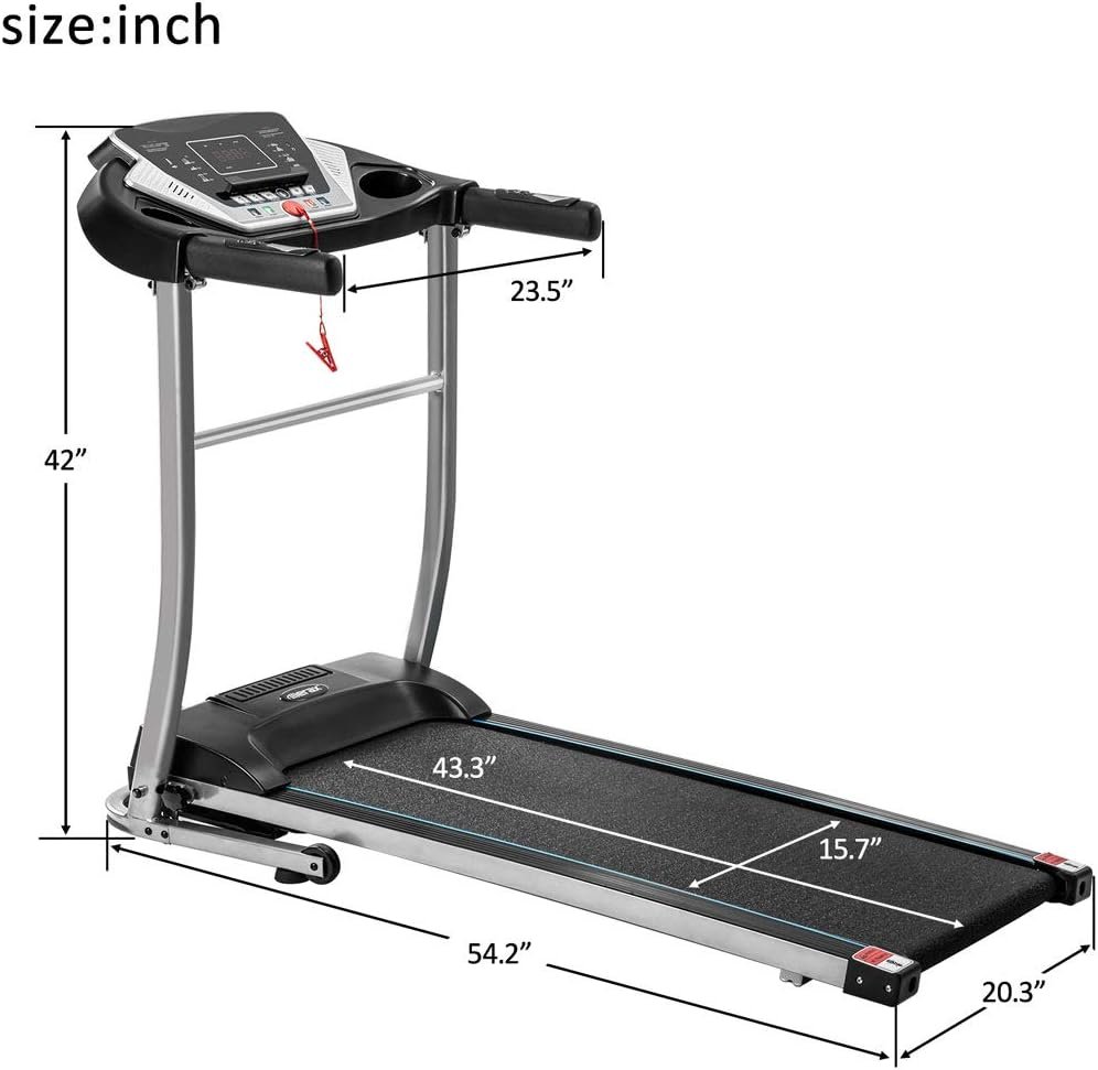 Folding Portable Treadmill Manual Compact Walking Running Machine for Home Gym Workout Electric Desk Treadmills with LED Display Device Holder Treadmills for Small Spaces