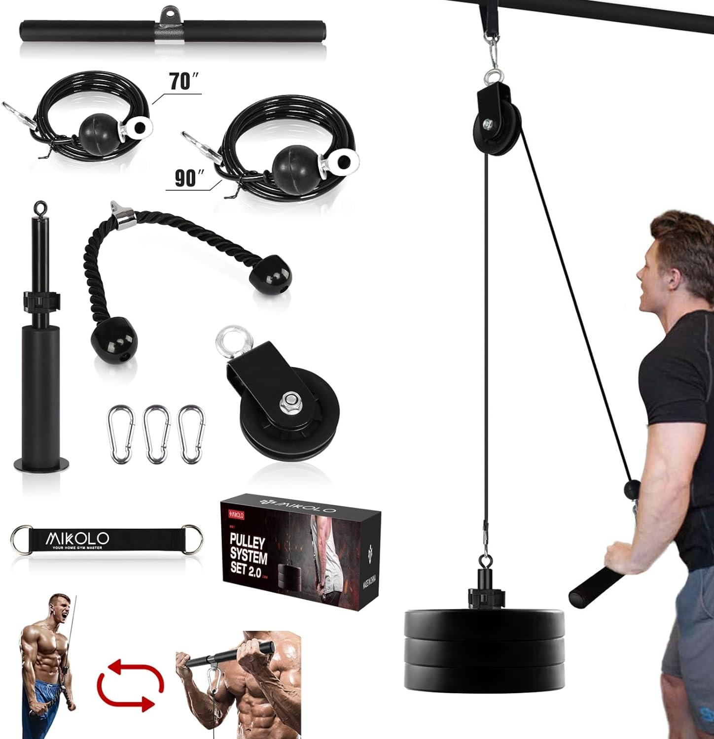 Mikolo Fitness LAT and Lift Pulley System Review