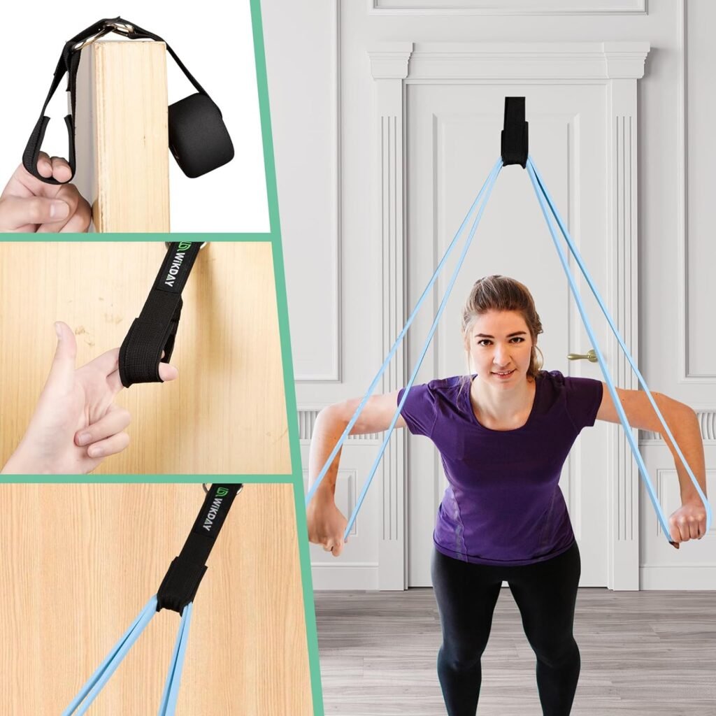WIKDAY Resistance Bands, Pull Up Assistance Bands, Exercise Bands, Thick Heavy Workout Bands Set with Door Anchor, Elastic Bands for Body Stretching, Crossfit Training at Home/Gym for Men  Women : Sports  Outdoors